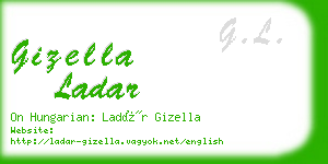 gizella ladar business card